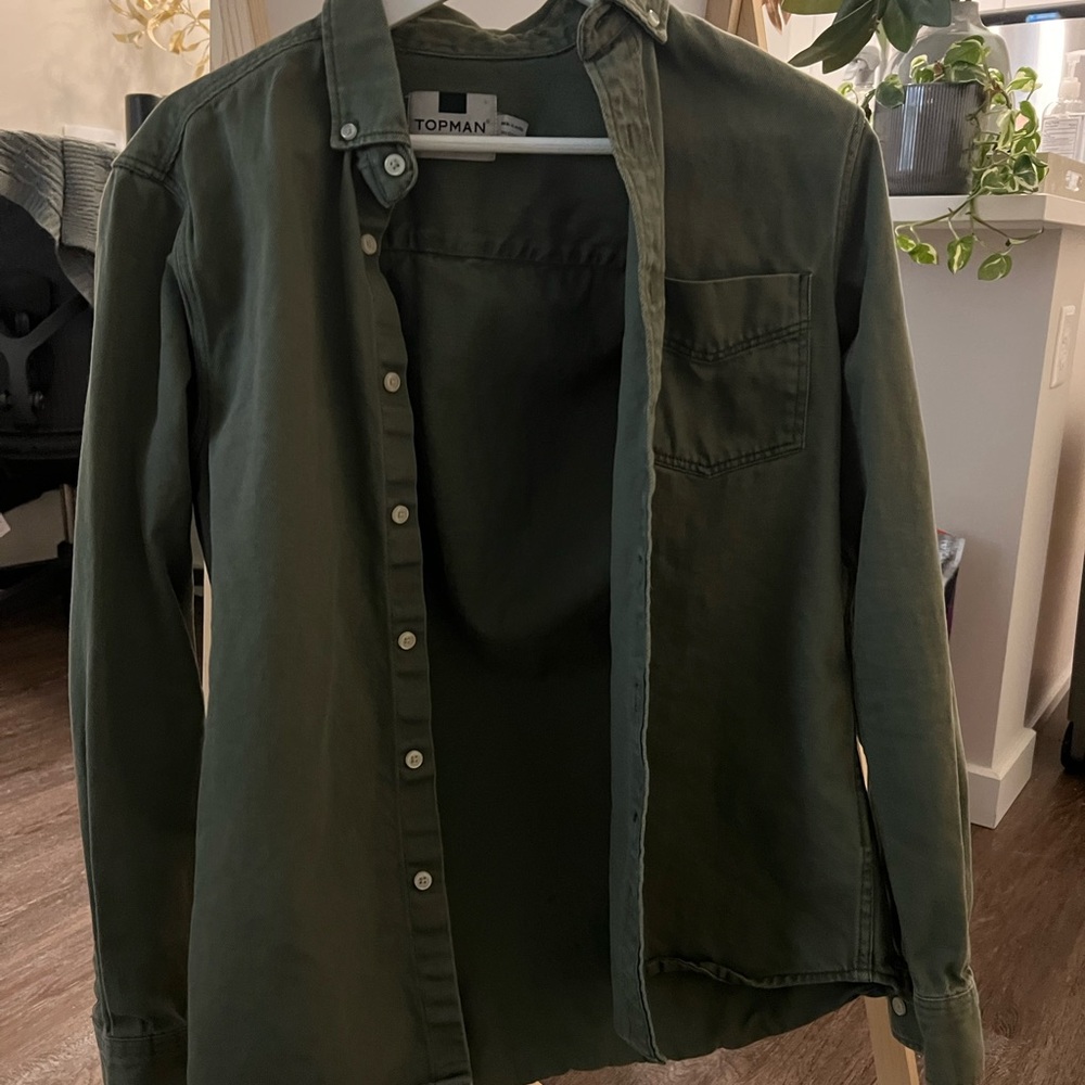 Topman dark green shirt XS